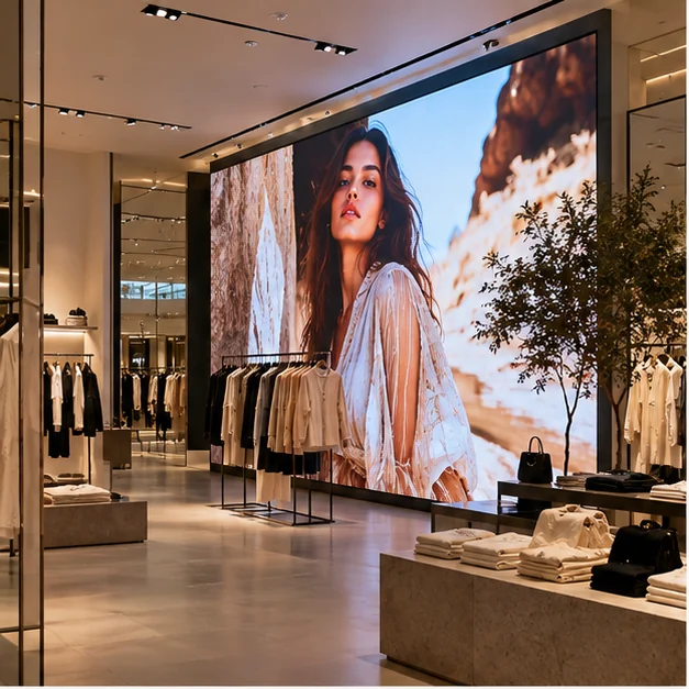 Pantalla LED en tienda — imagen de referencia